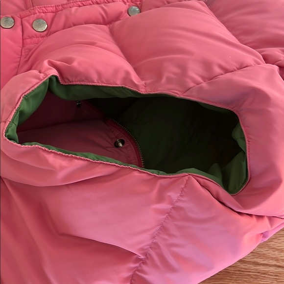 J. Crew Pink  and Green Puffer Vest - Picture 12 of 16